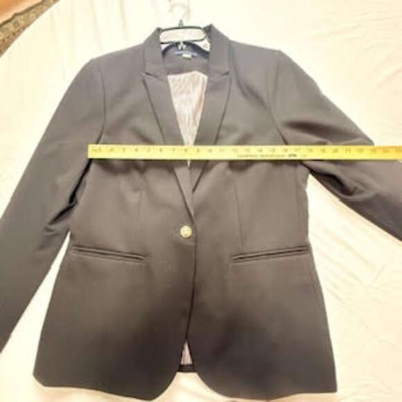 Tommy Hilfiger Black One-Button Blazer – Women’s Size 14 – Lined, Career Classic - Picture 9 of 10